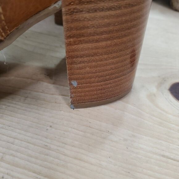 Vintage Y2K 90's Bongo Platform Chunky Heel Women's 7M Leather Tan Boots Brazil - Picture 6 of 16